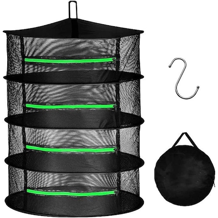 Ipower Herb Drying Rack with Zipper, 2FT, 4-Layer GLDRYRCLOSED2L4